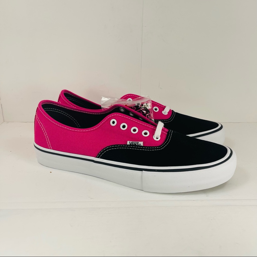 Vans Authentic Pro (Magenta Pink/Black) Suede/Canvas Sneaker Size 11 Men - Picture 3 of 8
